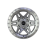 ELITE WEAPON SILVER MACHINED 4x4|17X9 6/139.7, Offset +15, Centre bore 106.1, Load Rating 1500 kg