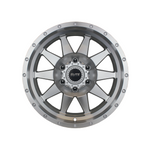 ELITE COMBAT SILVER/MACHINED FACE 4x4|17X9 6/139.7, Offset +15, Centre bore 106.1, Load Rating 1500 kg
