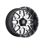 XD SERIES BY KMC WHEELS XD820 GRENADE Satin Black Machined Face 4x4|16X7 6/130, Offset +42, Centre bore 84.1, Load Rating 1361 kg