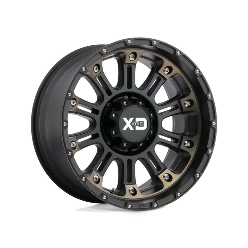 XD SERIES BY KMC WHEELS XD829 HOSS II Satin Black Machined Dark Tint 4x4|20X9 6/135, Offset +0, Centre bore 87.1, Load Rating 1134 kg