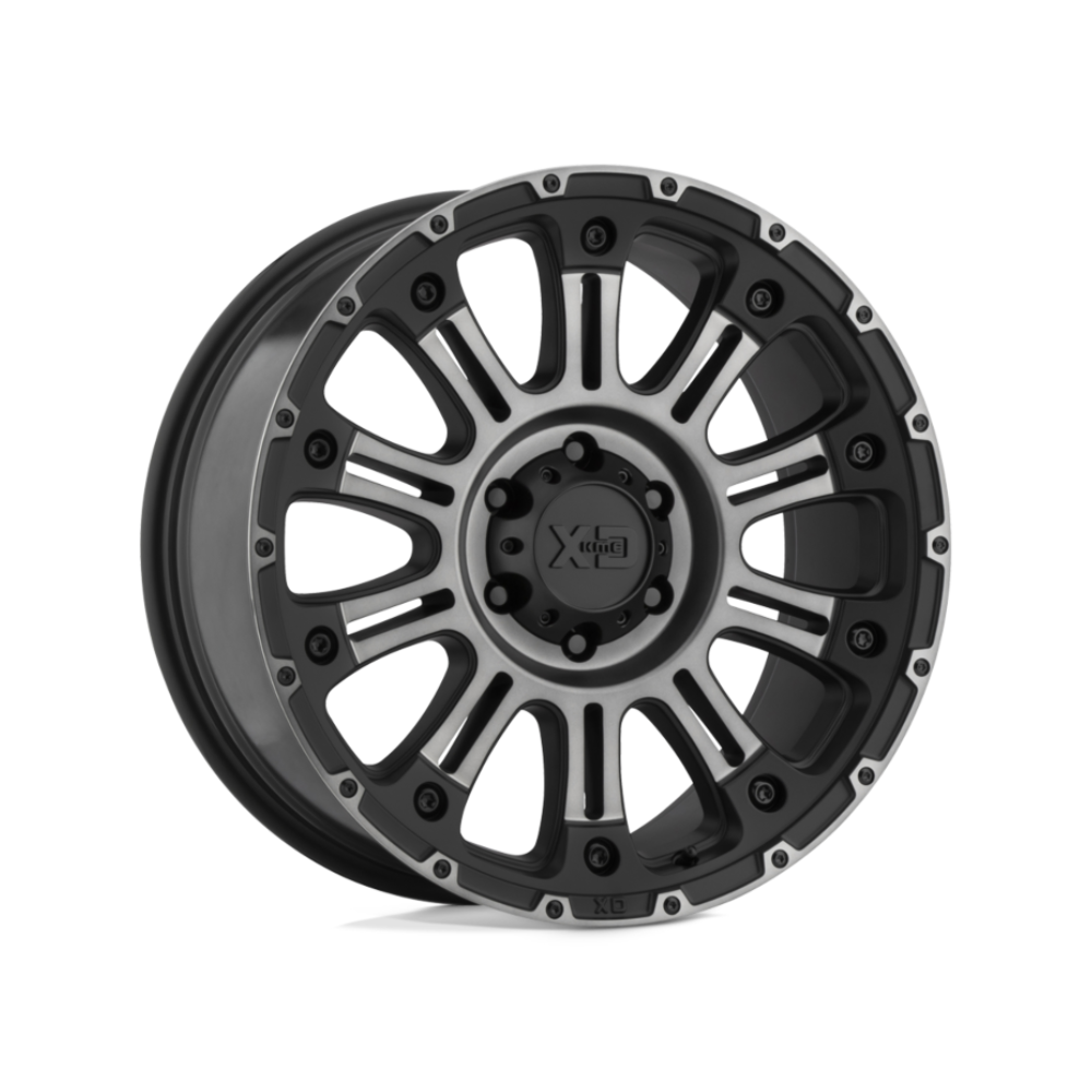 XD SERIES BY KMC WHEELS XD829 HOSS II Satin Black Machined Gray Tint 4x4|20X9 8/170, Offset -12, Centre bore 125.5, Load Rating 1651 kg