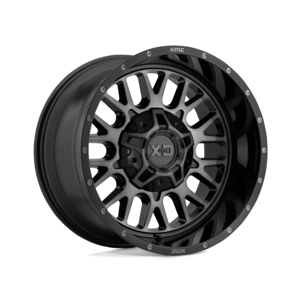 XD SERIES BY KMC WHEELS XD842 SNARE Gloss Black Gray Tint 4x4|20X9 8/170, Offset +18, Centre bore 125.5, Load Rating 1651 kg
