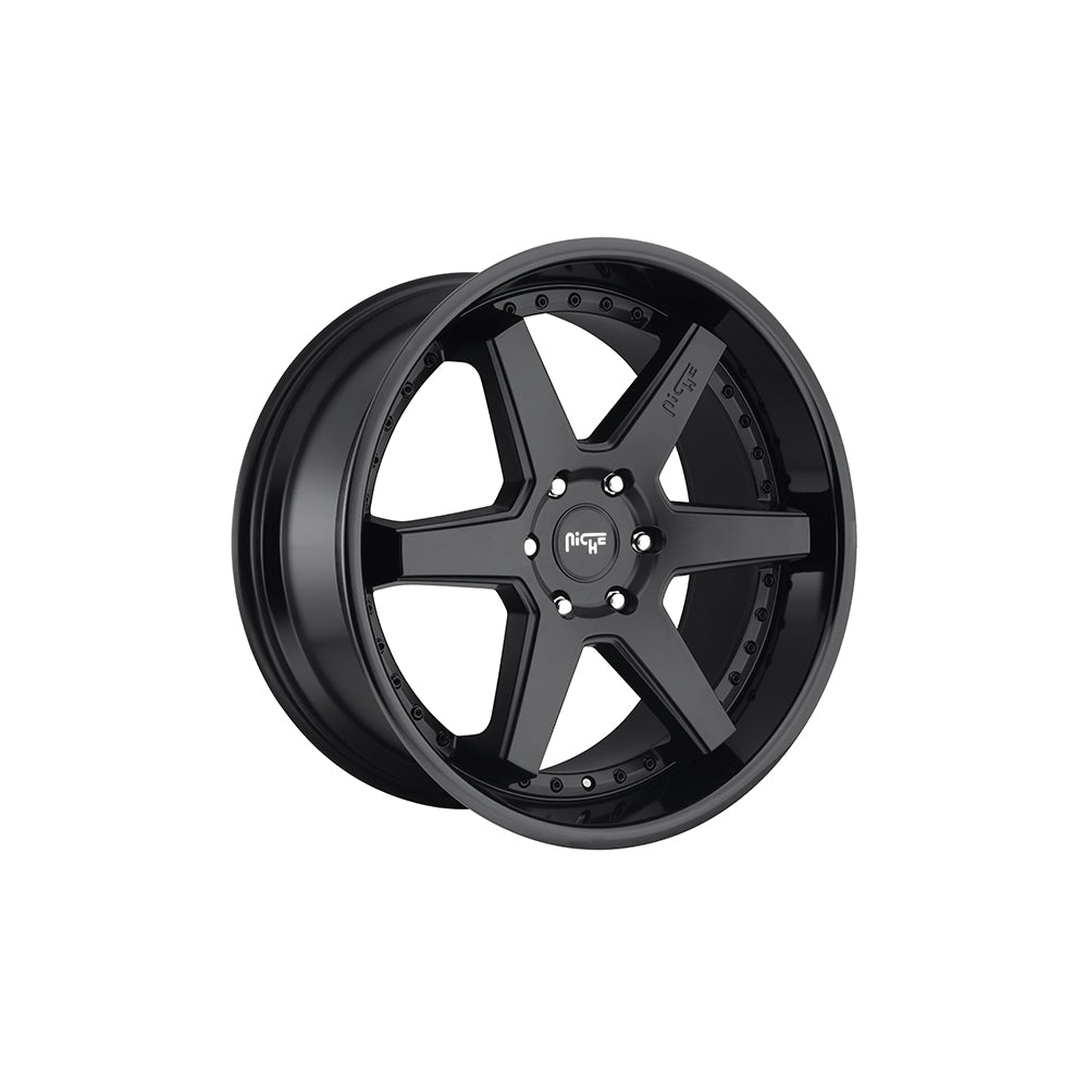 NICHE 1PC M192 ALTAIR GLOSS BLACK MATTE BLACK 4x4|22X10 6/139.7, Offset +25, Centre bore 78.1, Load Rating 1043 kg