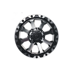 AMERICAN OUTLAW CAPONE SATIN BLACK/MACHINED FACE 4x4|17X8.5 6/139.7, Offset +18, Centre bore 106.1, Load Rating 1500 kg