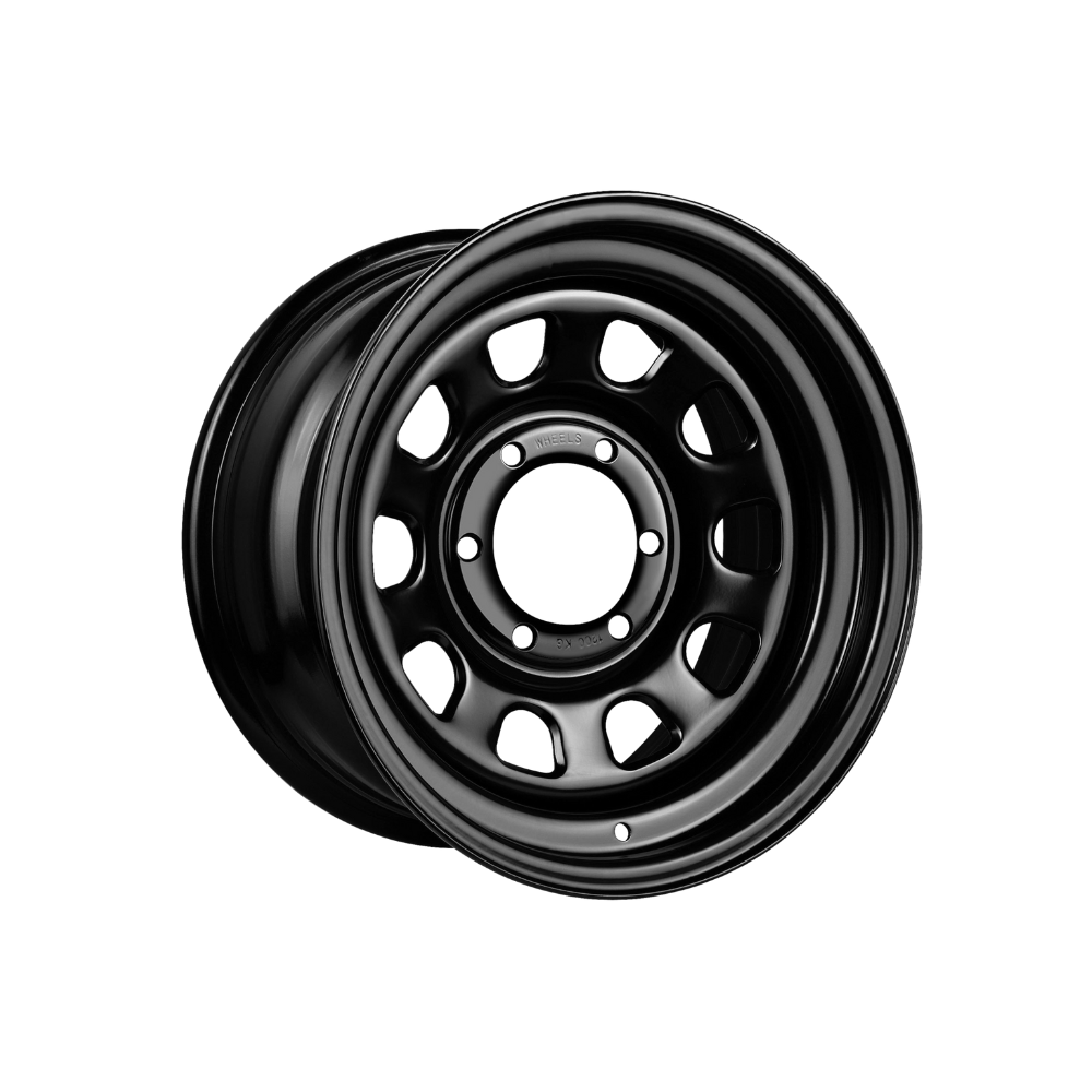 KING WHEELS D-HOLE BLACK 4x4|17X8 6/139.7, Offset -25, Centre bore 111, Load Rating 1200 kg