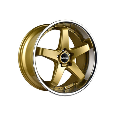 KING WHEELS DETROIT GOLD/MACHINED LIP Passenger|20X10 5/114.3, Offset +35, Centre bore 73.1, Load Rating 850 kg