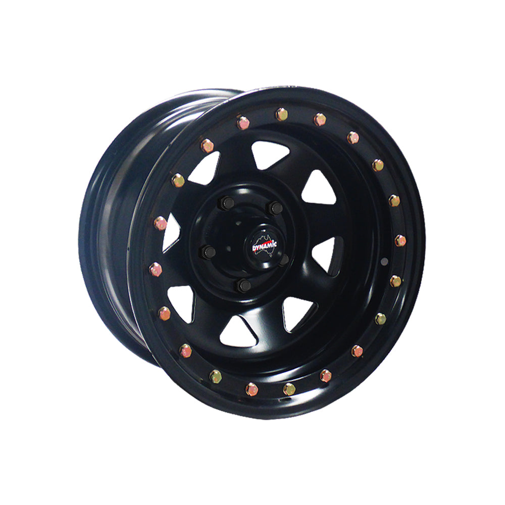 DYNAMIC WHEEL IMITATION BEADLOCK SUNRAYSIA Satin Black Powder Coated ...