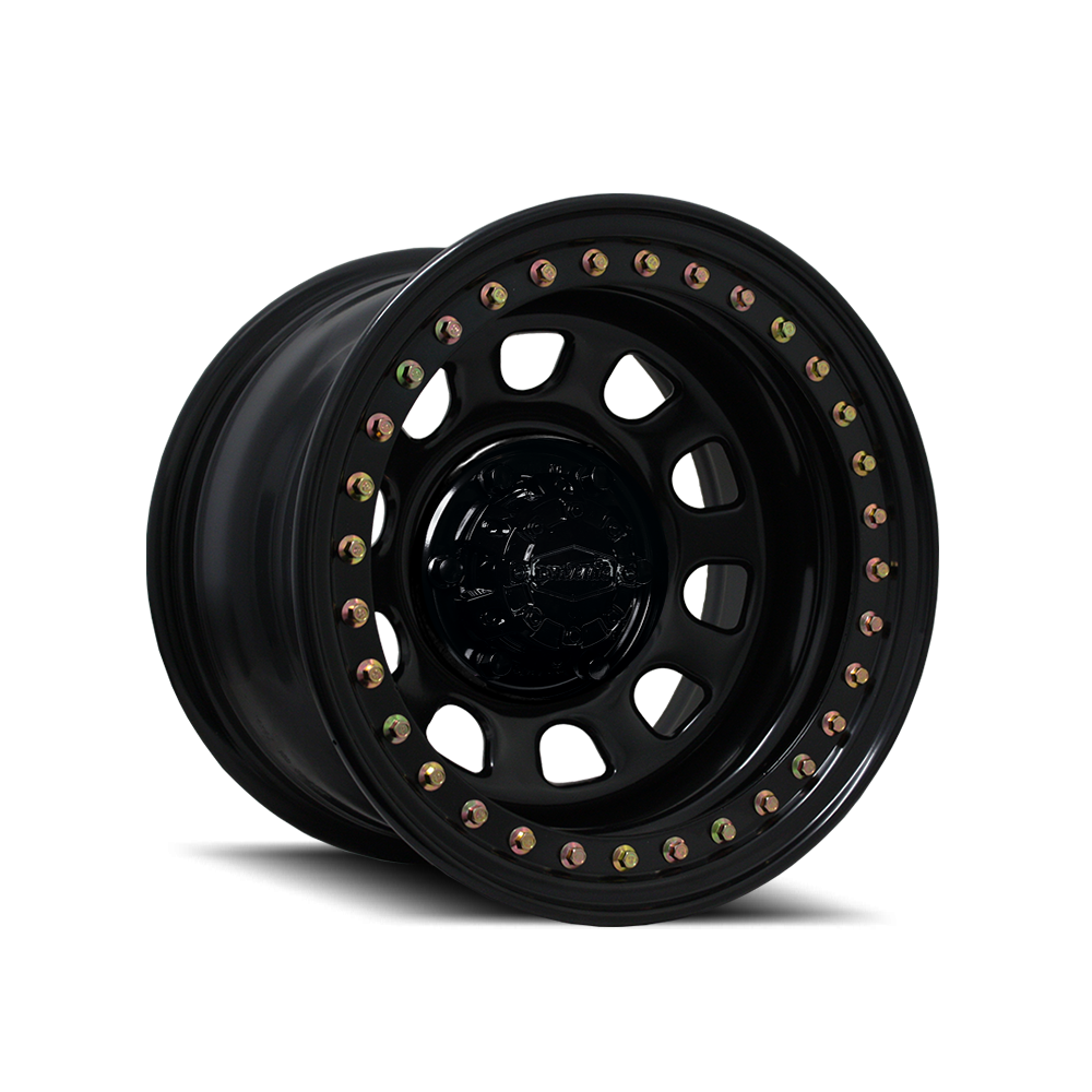 DYNAMIC WHEEL GENUINE BEADLOCK D HOLE SATIN BLACK 4x4|15X8 6/139.7, Offset -22, Centre bore 110, Load Rating 1200 kg