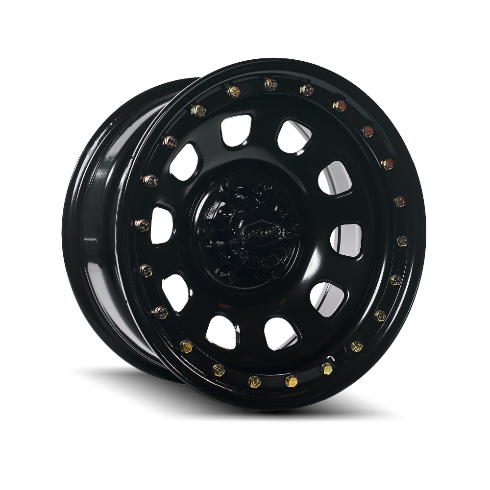 DYNAMIC WHEEL IMITATION BEADLOCK D Satin Black 4x4|15X8 6/139.7, Offset -22, Centre bore 110, Load Rating 1200 kg
