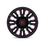 FUEL 1PC D823 FLAME GLOSS BLACK MILL W/ CANDY RED 4x4|20X9 5/139.7, Offset +1, Centre bore 78, Load Rating 1133 kg