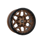 KING OFFROAD GROWLER SATIN BRONZE/SATIN BLACK LIP|17X9 12/130-139.7, Offset +40, Centre bore 106.1, Load Rating 1136 kg