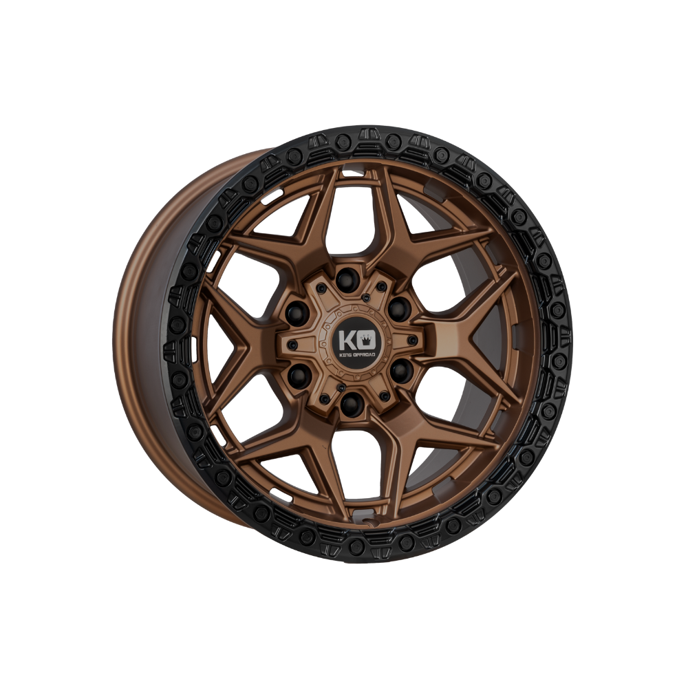KING OFFROAD GROWLER SATIN BRONZE/SATIN BLACK LIP 4x4|17X9 12/130-139.7, Offset +12, Centre bore 106.1, Load Rating 1136 kg