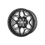 KING OFFROAD GROWLER MATTE TITANIUM/SATIN BLACK LIP 4x4|20X9 12/135-139.7, Offset +0, Centre bore 106.1, Load Rating 1136 kg