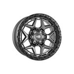 KING OFFROAD GROWLER MATTE TITANIUM/SATIN BLACK LIP 4x4|17X9 12/130-139.7, Offset +12, Centre bore 106.1, Load Rating 1136 kg