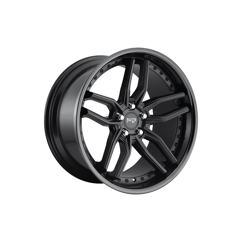NICHE 1PC M194 METHOS GLOSS BLACK MATTE BLACK Passenger|19X8.5 5/114.3, Offset +35, Centre bore 72.56, Load Rating 816 kg