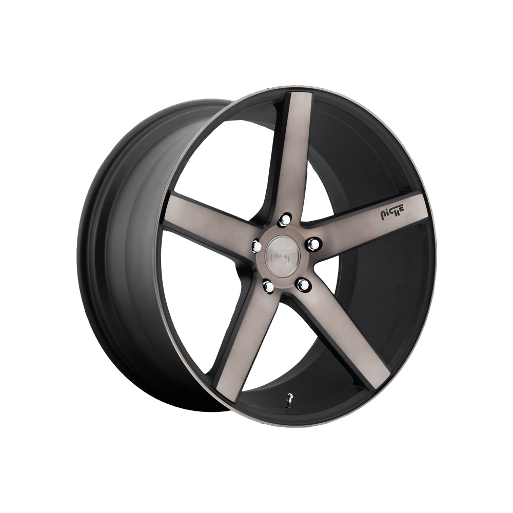 NICHE 1PC M134 MILAN MATTE BLACK MACHINED Passenger/SUV|22X10 5/120, Offset +40, Centre bore 72.56, Load Rating 907 kg