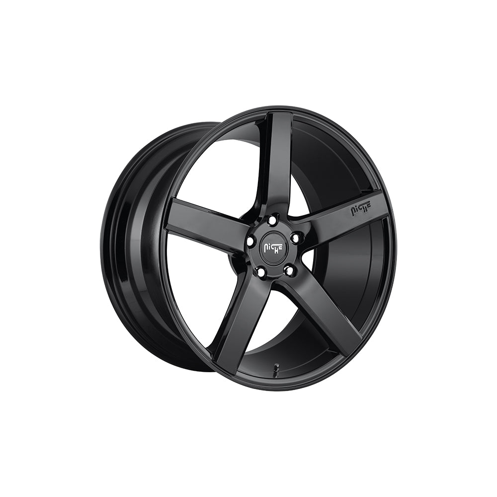 NICHE 1PC M188 MILAN GLOSS BLACK Passenger|20X8.5 5/114.3, Offset +35, Centre bore 72.56, Load Rating 816 kg