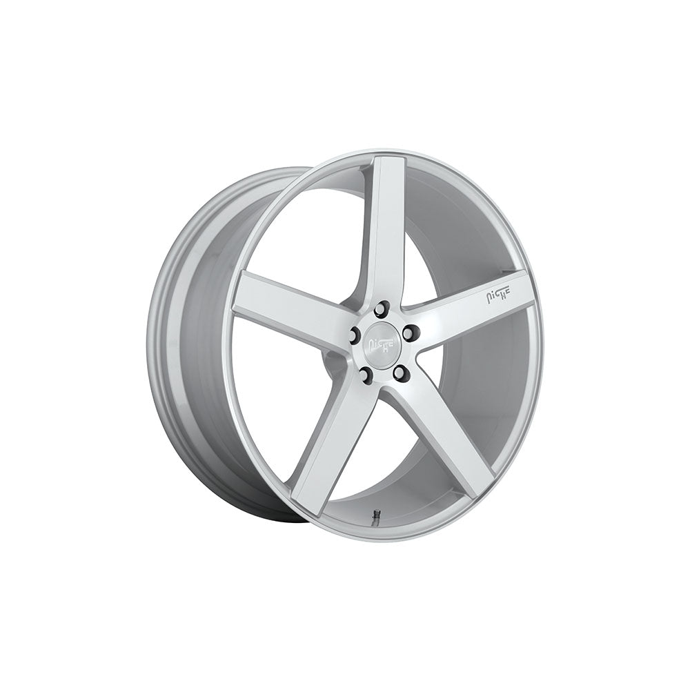 NICHE 1PC M135 MILAN GLOSS SILVER MACHINED Passenger|18X8 5/114.3, Offset +40, Centre bore 72.56, Load Rating 726 kg