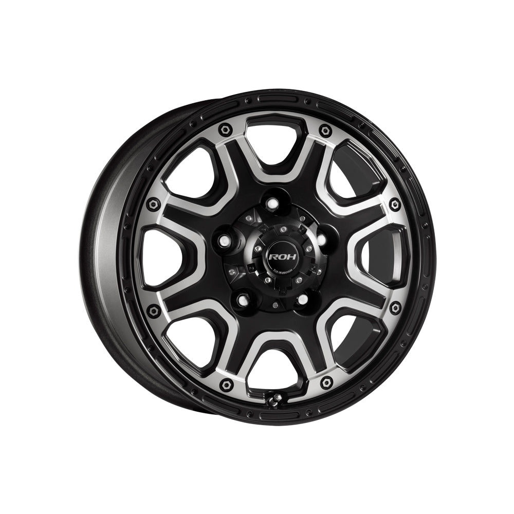 ROH WHEELS OCTAGON MATTE BLACK/MACHINED 4x4|16X8 5/150, Offset +0, Centre bore 110, Load Rating 1500 kg
