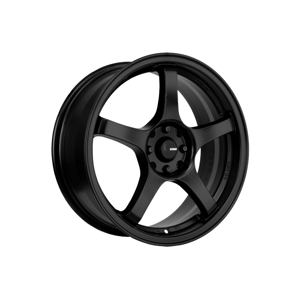 KING WHEELS ROCKET Satin Black Passenger|17X7 10/100-114.3, Offset +40, Centre bore 73.1, Load Rating 690 kg