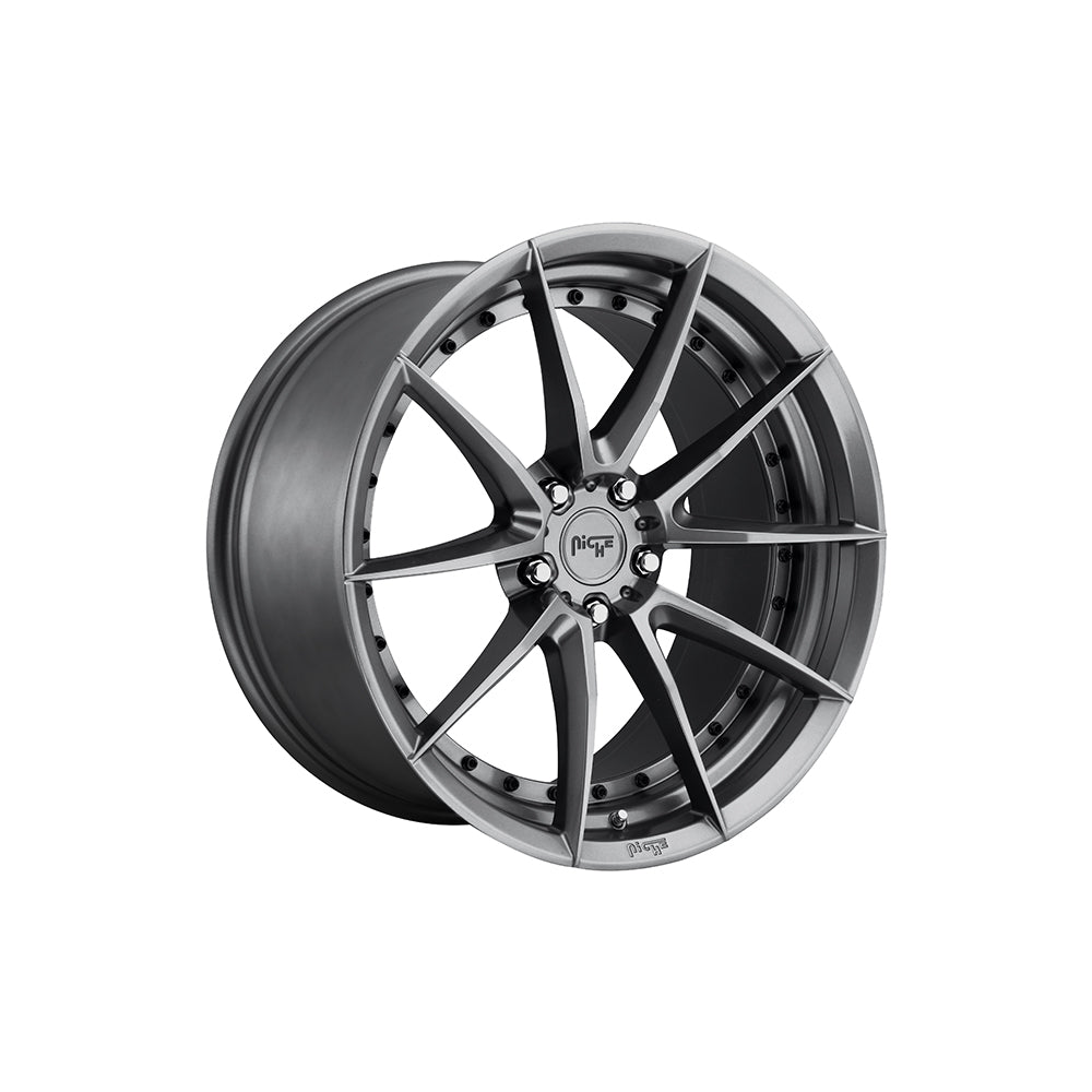 NICHE 1PC M197 SECTOR GLOSS ANTHRACITE Passenger|19X9.5 5/114.3, Offset +35, Centre bore 72.56, Load Rating 816 kg