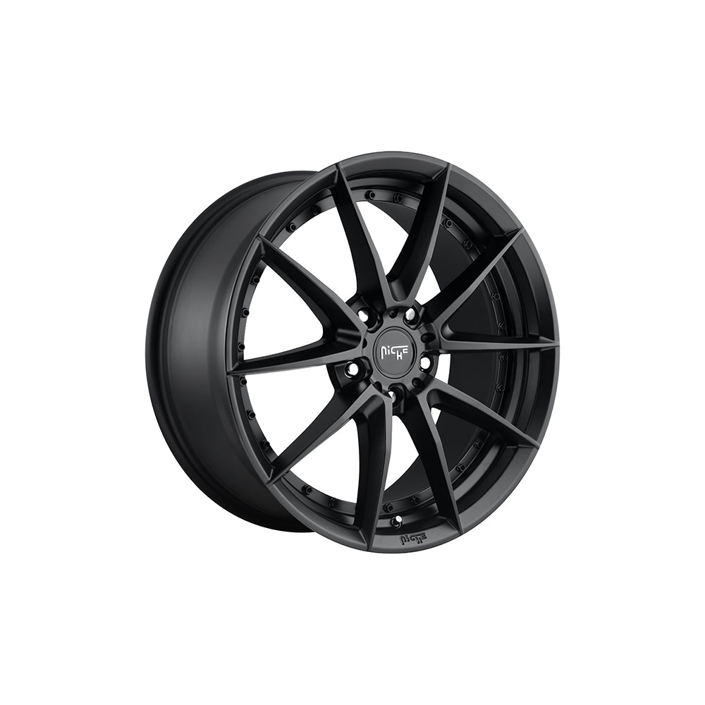 NICHE 1PC M196 SECTOR MATTE BLACK Passenger|19X8.5 5/112, Offset +42, Centre bore 66.56, Load Rating 818 kg