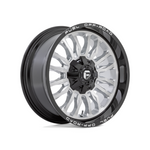 FUEL 1PC D798 ARC SILVER BRUSH BLACK LIP 4x4|22X12 8/180, Offset -44, Centre bore 124.3, Load Rating 1678 kg