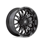 FUEL 1PC D795 ARC GLOSS BLACK MILLED 4x4|22X12 12/139.7-135, Offset -44, Centre bore 106.1, Load Rating 1133 kg