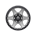 MONSTER SNIPER GREY CENTER BLACK LIP MILLED BOLTS 4x4|17X8.5 6/114.3, Offset +35, Centre bore 66.1, Load Rating 1500 kg