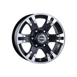ROH WHEELS TERRAIN MATTE BLACK/MACHINED 4x4|16X7 6/139.7, Offset +10, Centre bore 110, Load Rating 1000 kg
